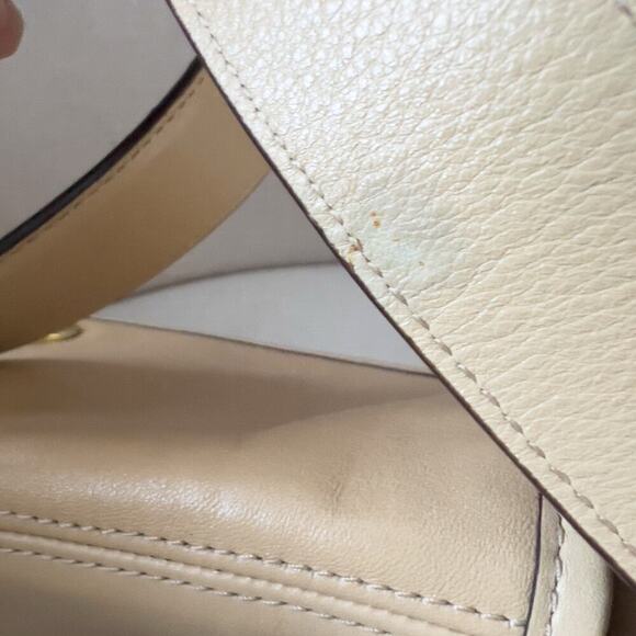 Coach Purse Bag Crossbody Tan Legacy Turnlock  Smooth Leather Flap Satin Lining - Picture 15 of 15